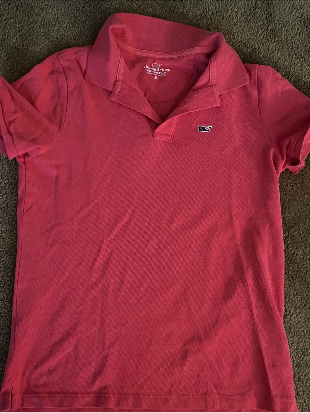 Vineyard Vines Boy’s Short Sleeve Polo - Coral Pink